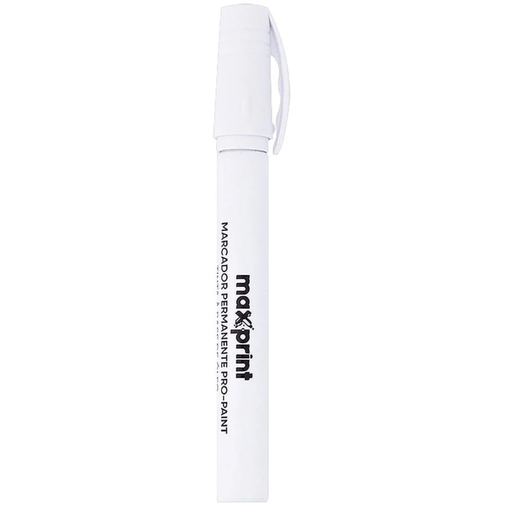 Marcador Artistico Branco Metalico Permanente Pro Maxprint (Blister)