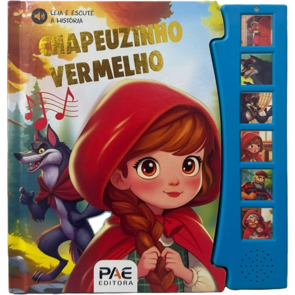 Livro Sonoro Chapeuzinho Vm 19X19,5Cm 12Pg Pae Editora