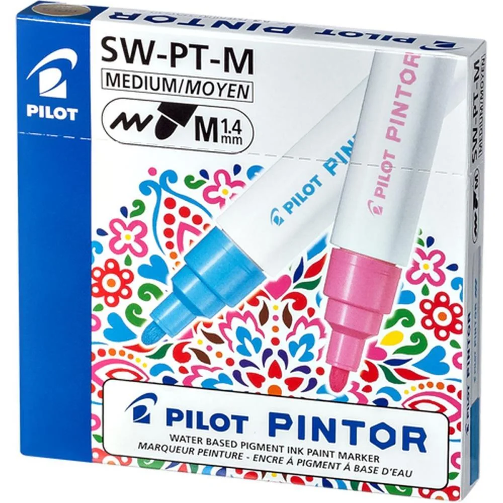 Marcador Artistico Pintor Sw-Pt-M 1.4Mm Branco Pilot (Cx.c/06)