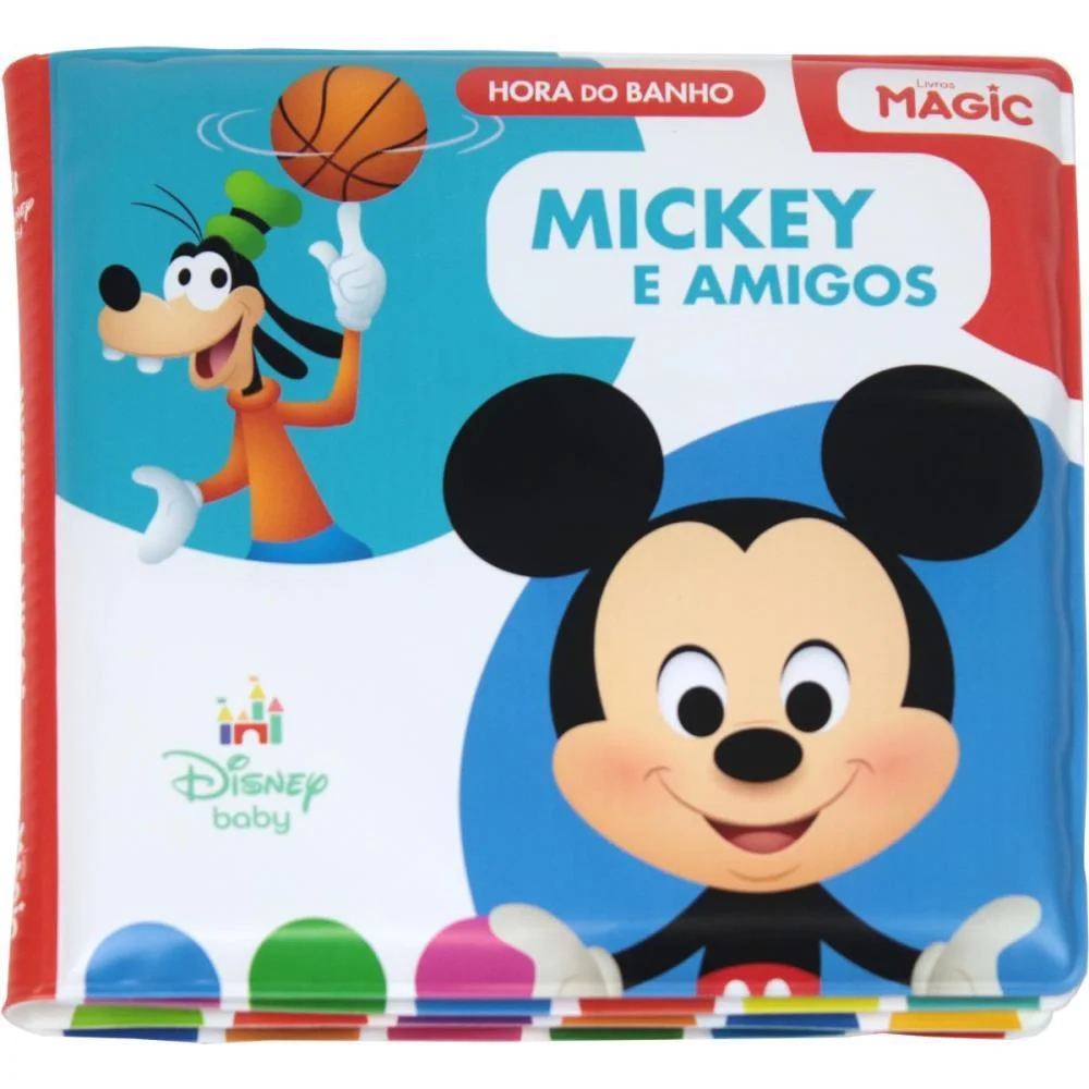 Livro Para Banho Mickey E Amigos 14X14Cm Magic Kids