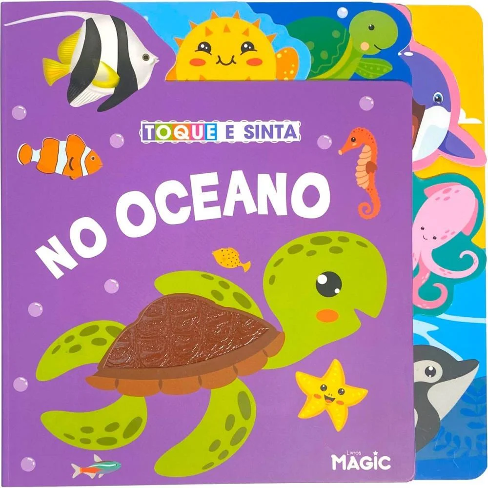 Livro Infantil Ilustrado Toque E Sinta Oceano 10P 24X24 Magic Kids