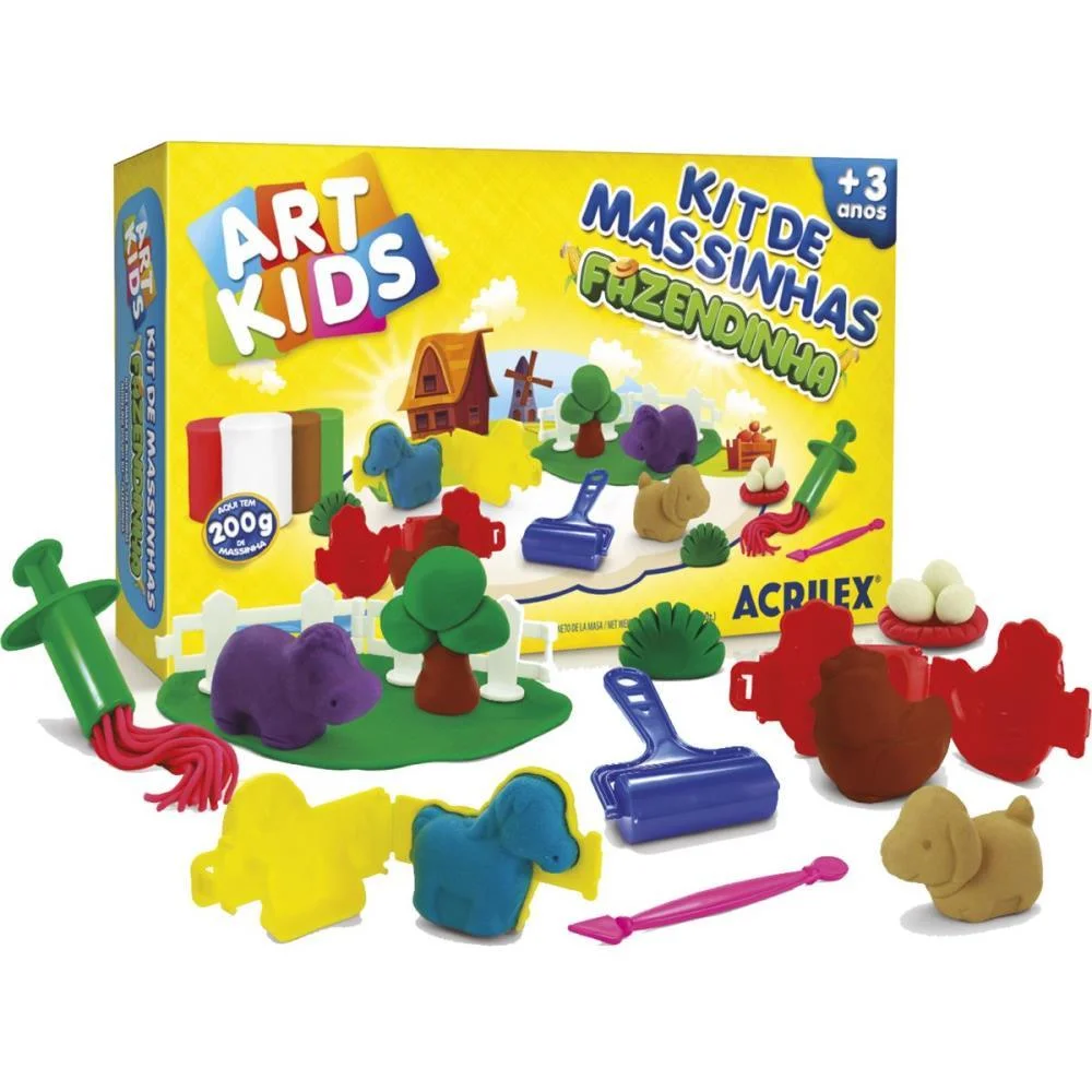 Massa Para Modelar Criativa Art Kids Fazendinha 200G Acrilex