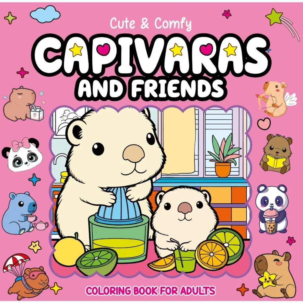 Livro De Colorir Cute E Comfy Capivaras Friends Online Editora