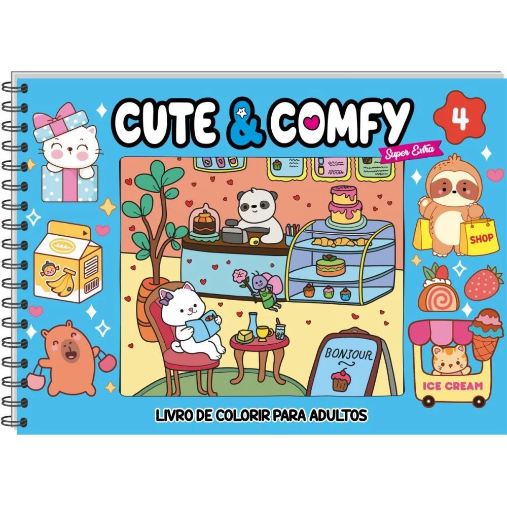 Livro De Colorir Cute E Comfy Ed 04 Cd Espiral Online Editora