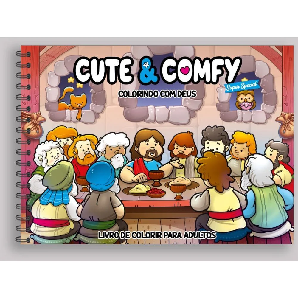 Livro De Colorir Cute E Comfy Colorindo C/Deus Online Editora