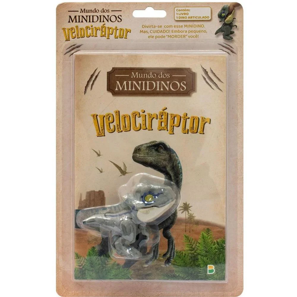Livro Brinquedo Ilustrado Mundo Dos Minidinos: Velocirap Todolivro