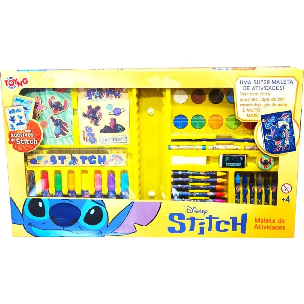 Maleta Para Pintura Stitch Kit De Atividades Toyng