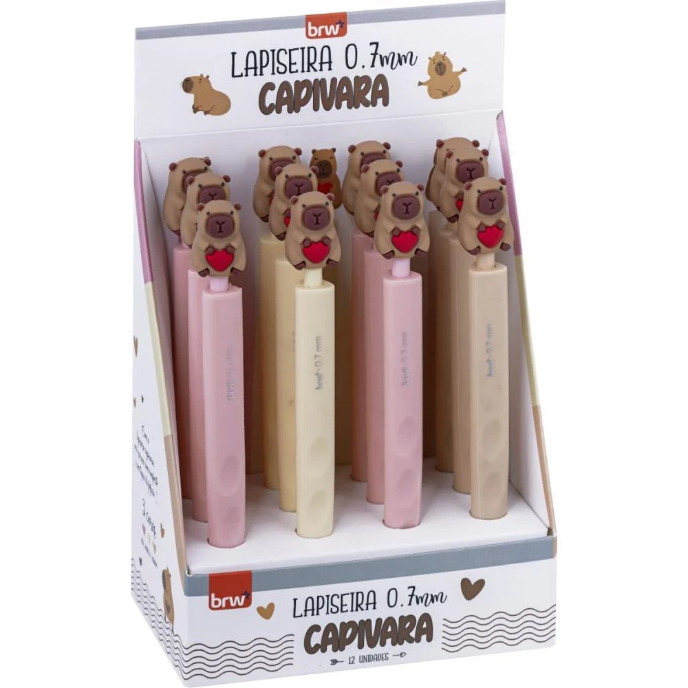 Lapiseira 0.7Mm Capivara Plastica 3 Cores Sort Brw C/ 12 Unidades