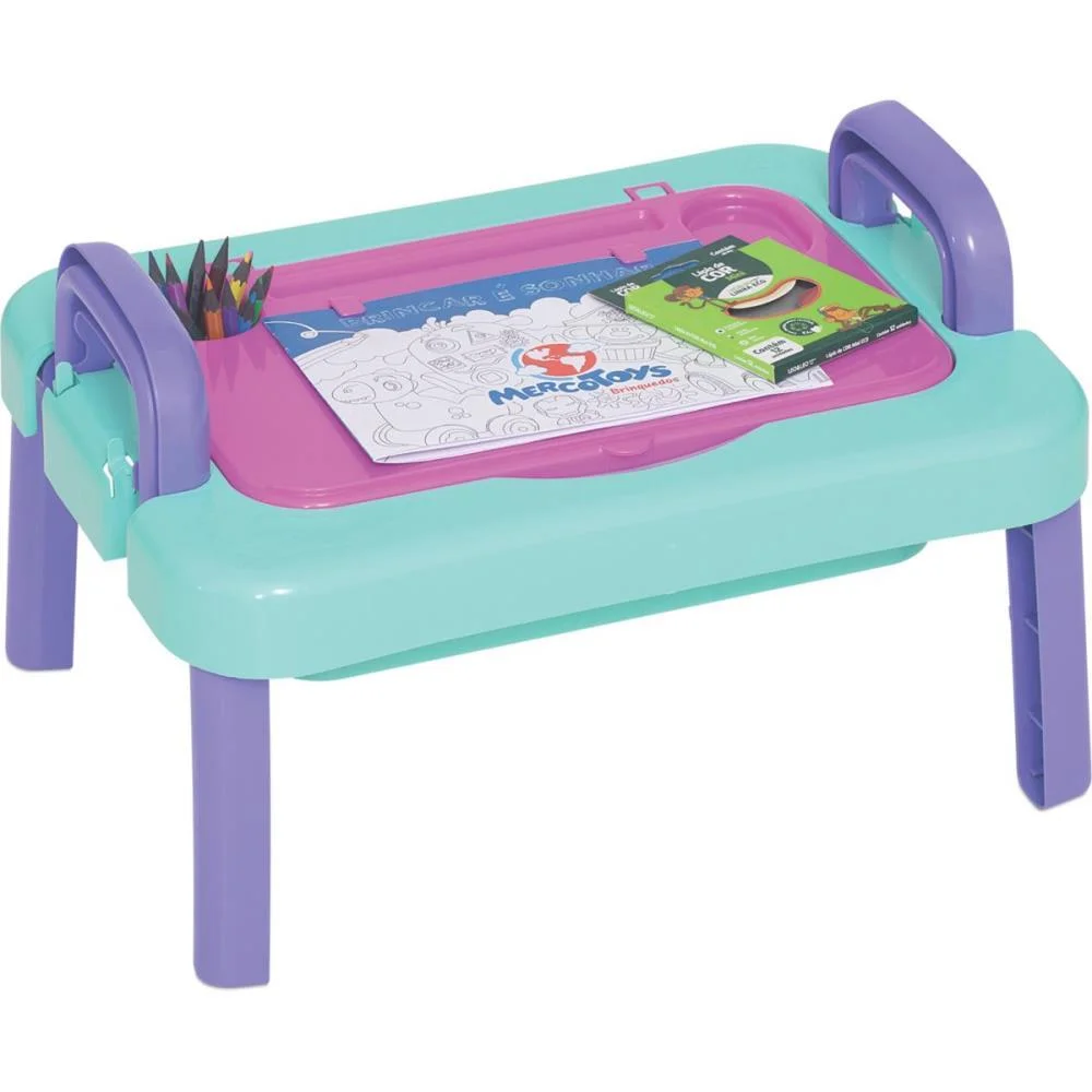 Brinquedo Educativo Mesinha De Desenho Charmosa Merco Toys