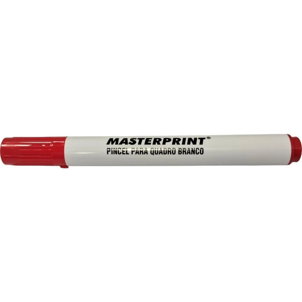 Pincel Quadro Branco Mp 617 Vermelho Slim Masterprint (Cx.c/12)