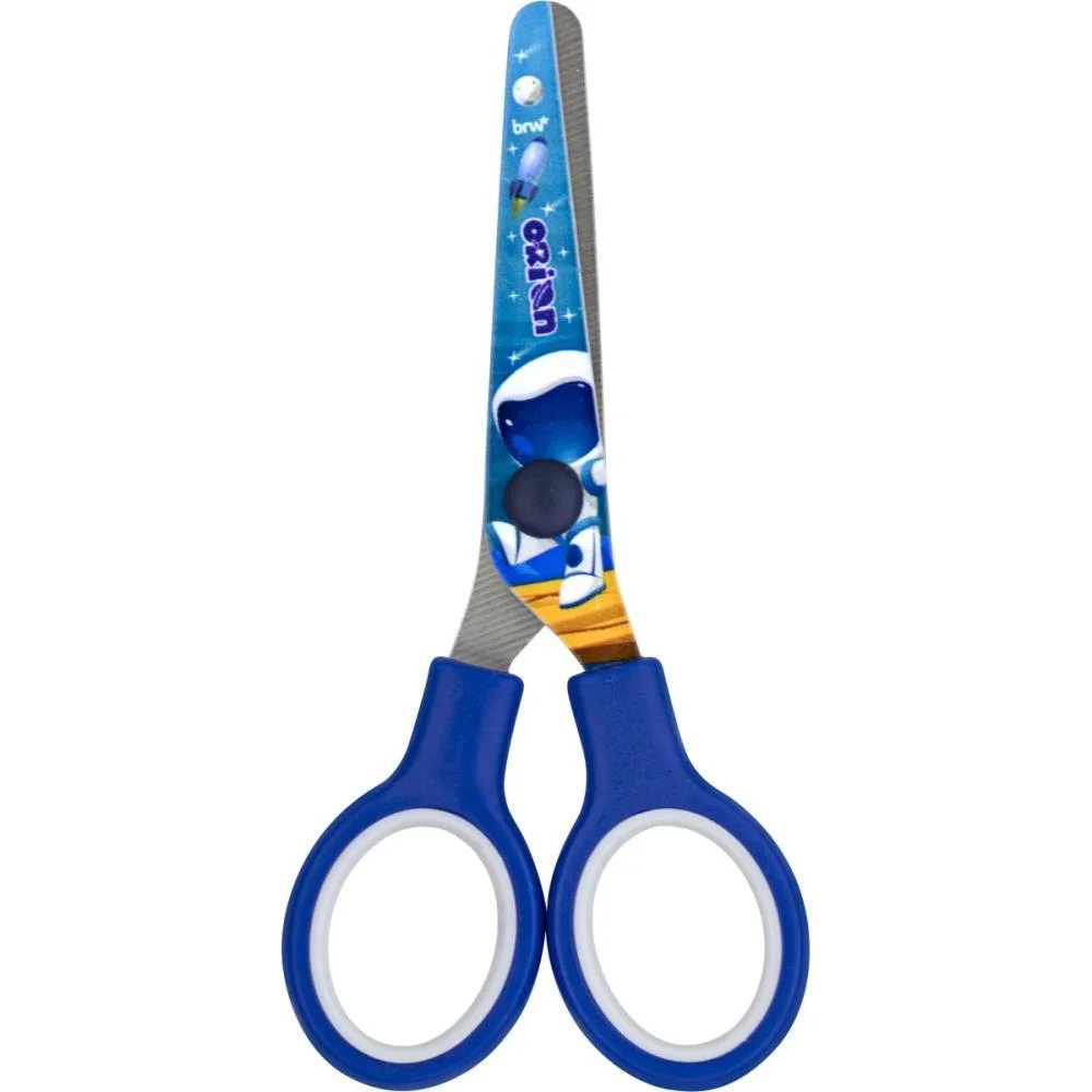 Tesoura Escolar Decorada Orion 13 Cm Brw (Bl.c/01)