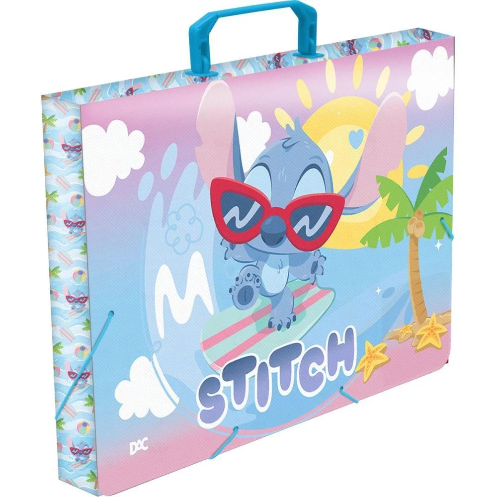 Maleta Plastica Com Alca Decor Stitch Kids 40Mm Dac