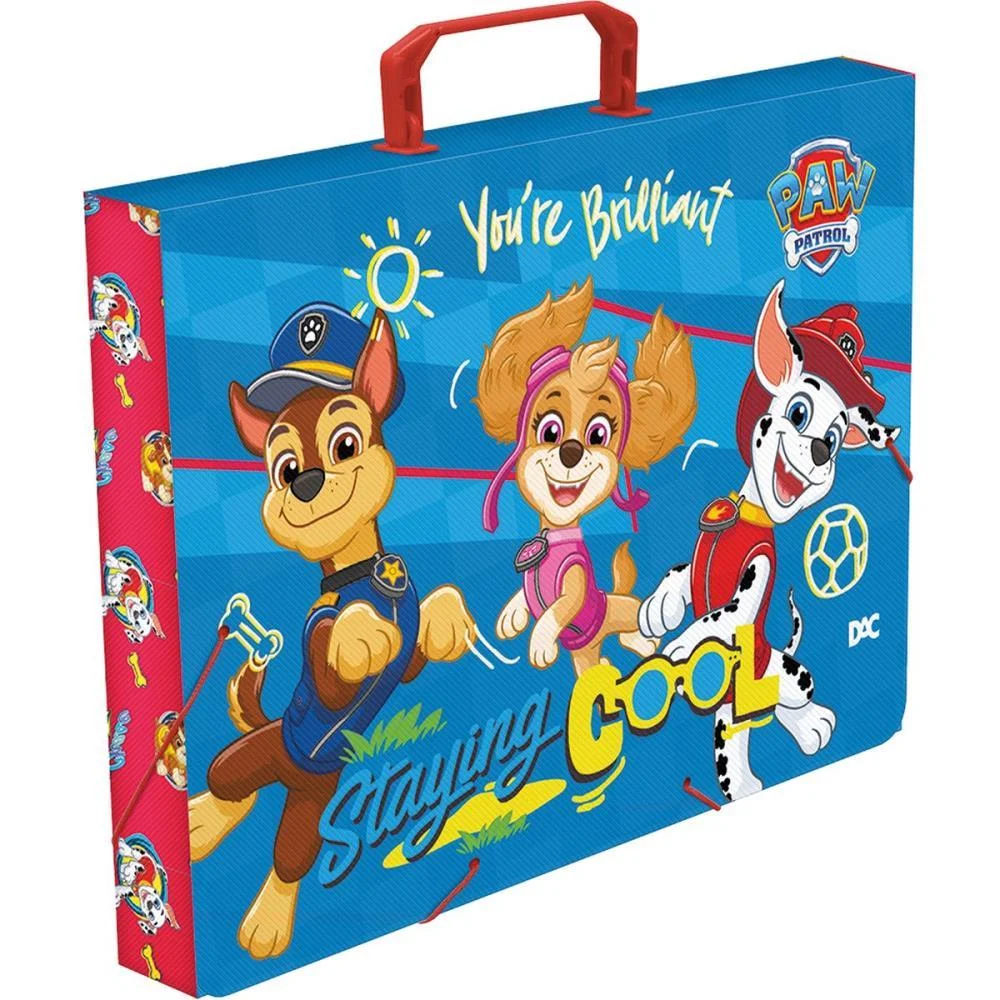 Maleta Plastica Com Alca Decor Patrulha Canina Masc 40Mm Dac
