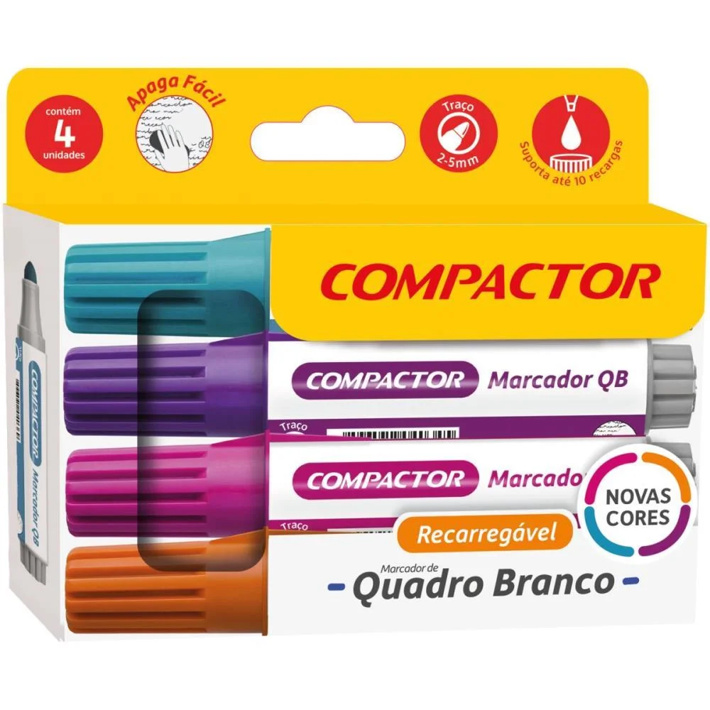 Pincel Quadro Branco Qb Recarregavel Az/Rx/Rs/Lr Compactor (Pct.c/05)