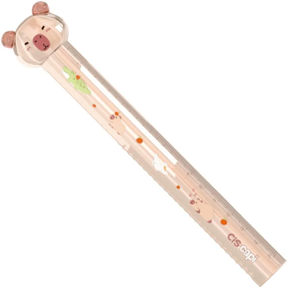 Regua Plastica Capivara 15Cm Blister Sertic C/ 12 Unidades