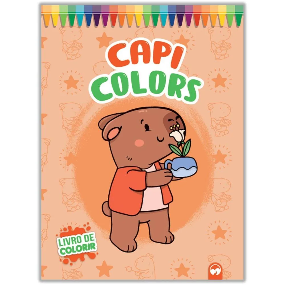 Livro Infantil Colorir Gigante Capivaras 10Pg 27X36Cm Vale Das Letras