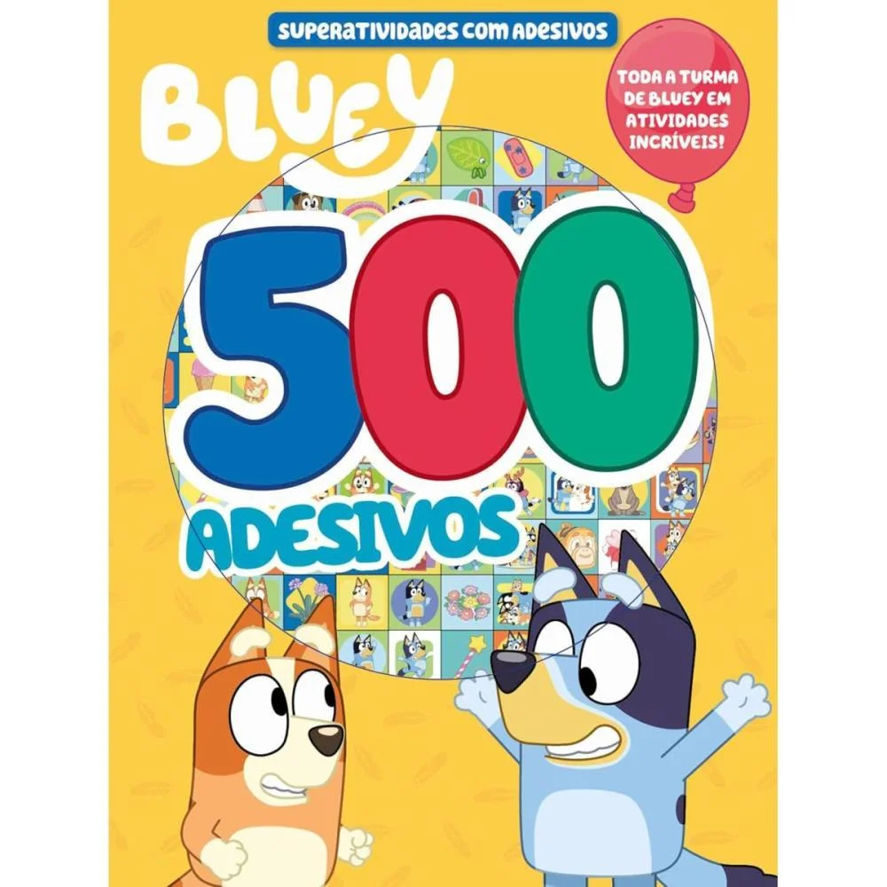 Livro Com Adesivos 500 Adesivos Bluey Ed 01 Online Editora