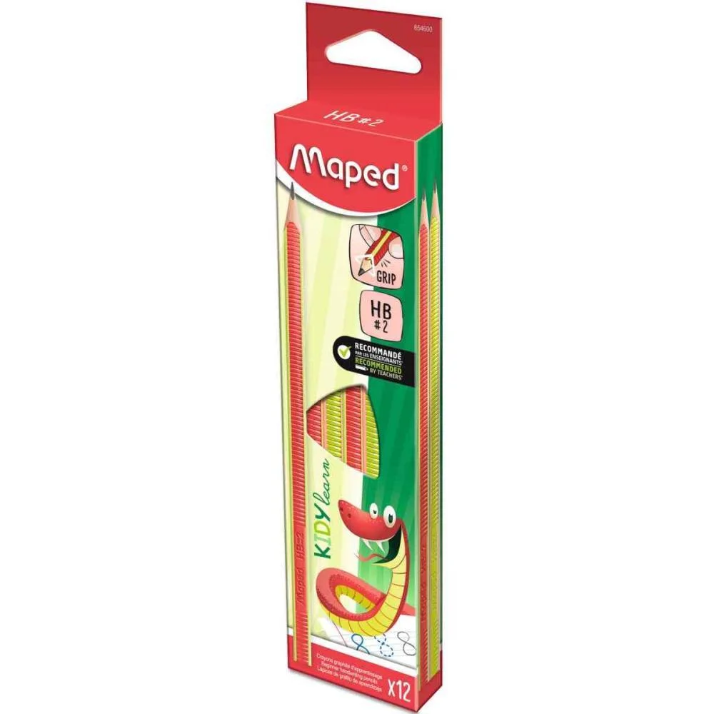 Lapis Preto Triangular Kidy Learn Grip Hb Maped (Bl.c/12)