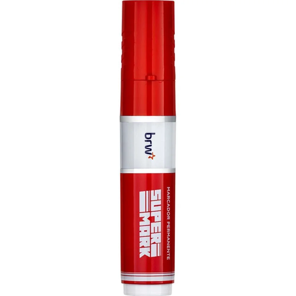 Pincel Marcador Permanente Supermark Vermelho Brw (Cx.c/12)
