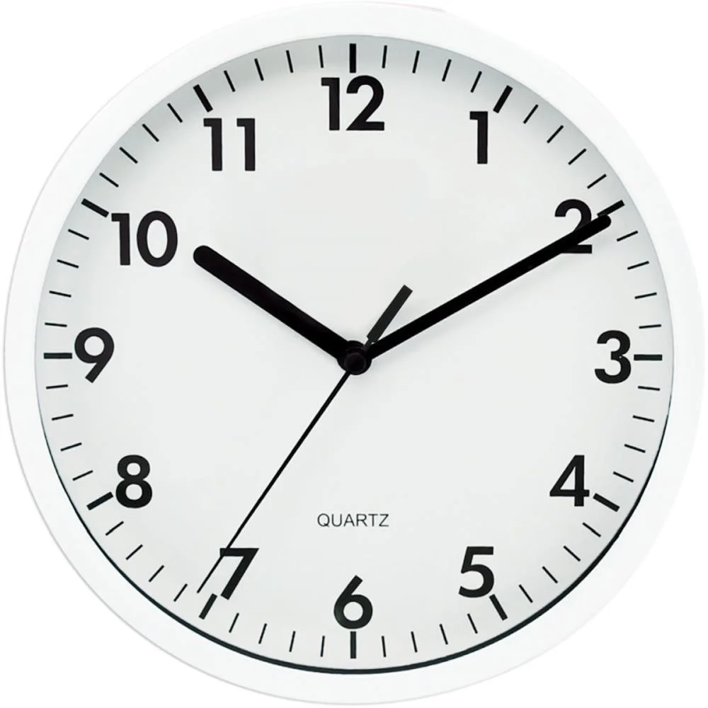 Relogio De Parede Branco Redondo 20Cm Yangzi
