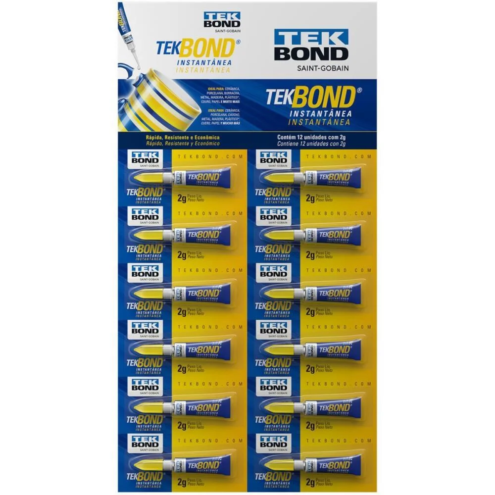 Cola De Alta Resistencia Tekbond 2G. Tekbond (Ct.c/12)