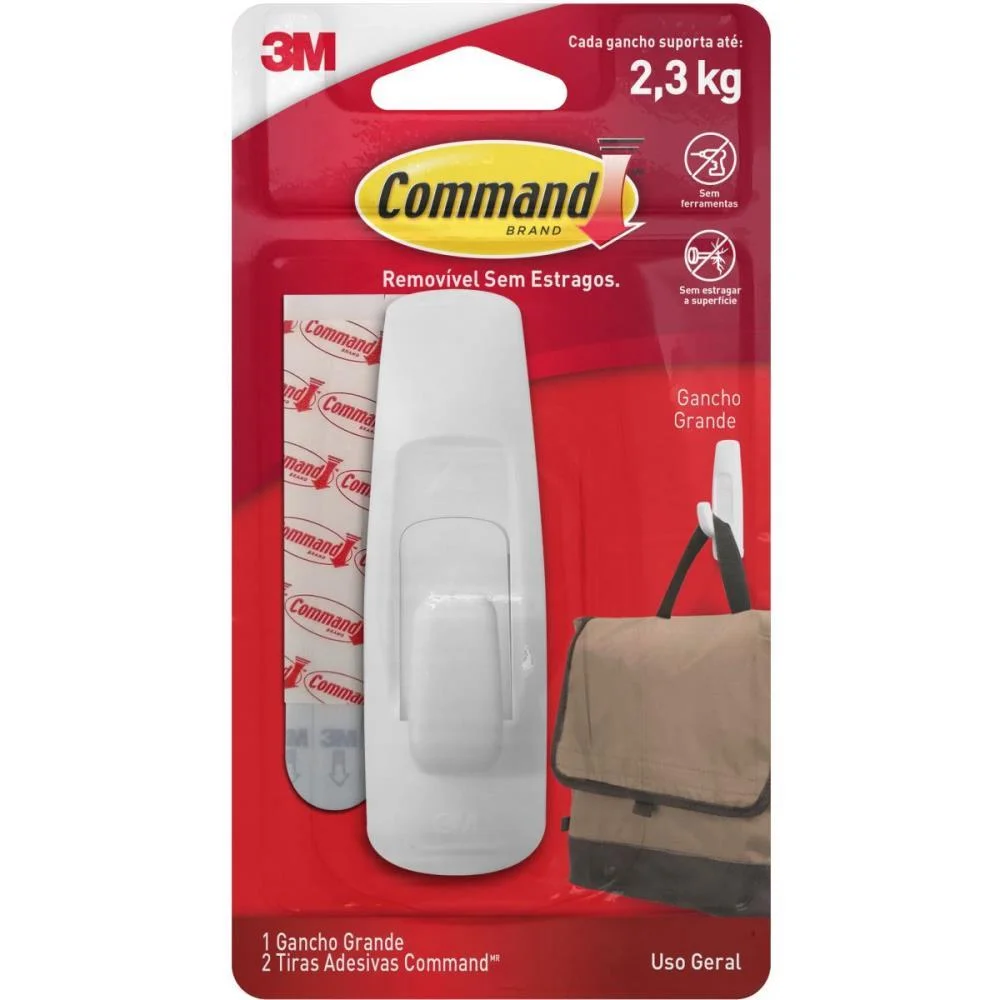 Gancho Plastico Command Grande C/1 3M (Bl.c/01)