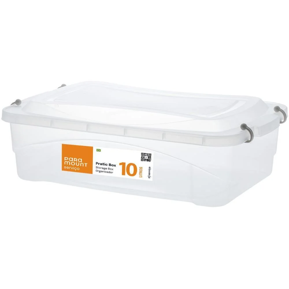 Caixa Plastica Multiuso Pratic Box 10L 41X29X14Cm Paramount