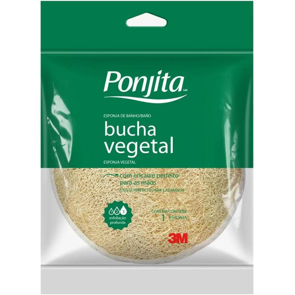 Esponja Para Banho Ponjita Vegetal 3M