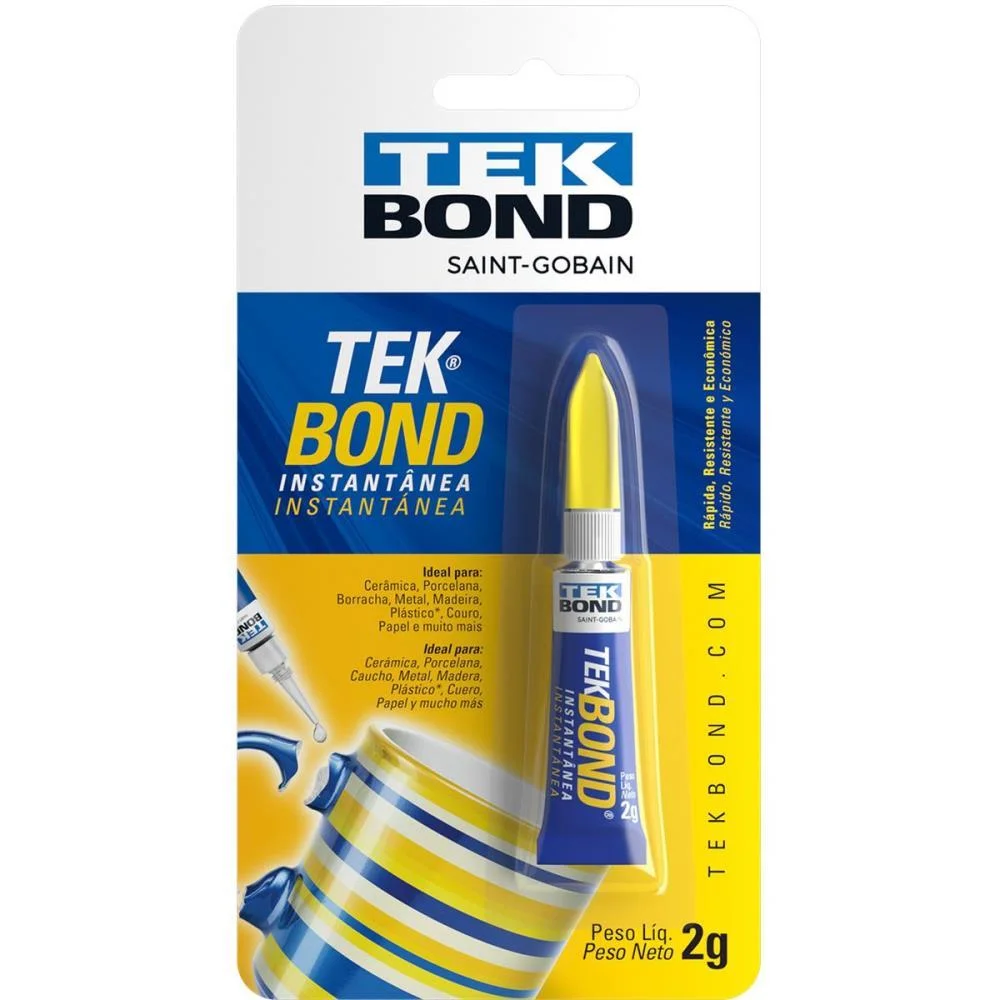 Cola De Alta Resistencia Tekbond 2Gr. Blister Tekbond C/ 24 Unidades