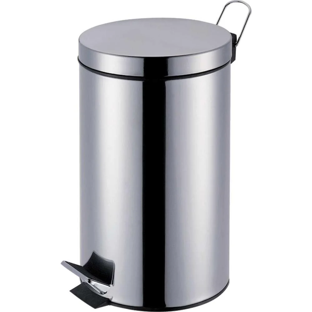 Lixeira Agata Inox C/Pedal 12Lts. Mor