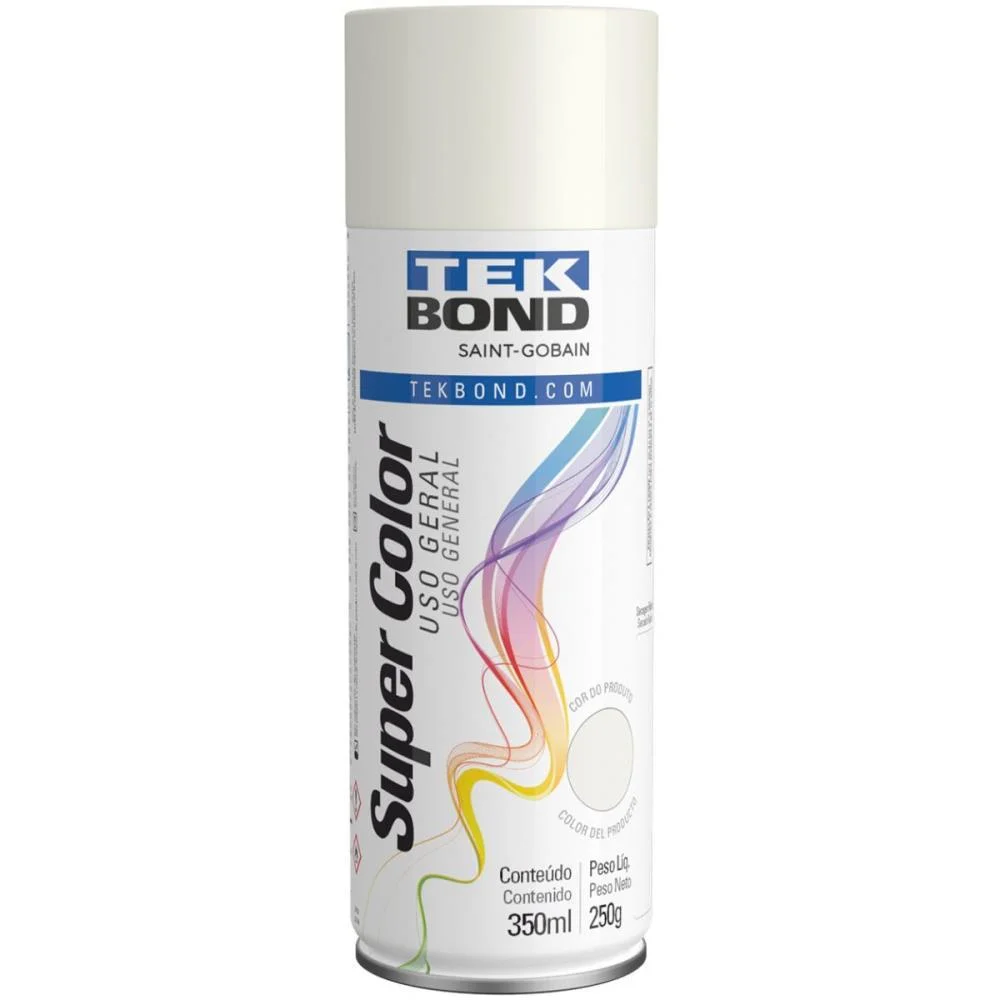 Tinta Spray Branco Brilhante 350Ml/250G Tekbond