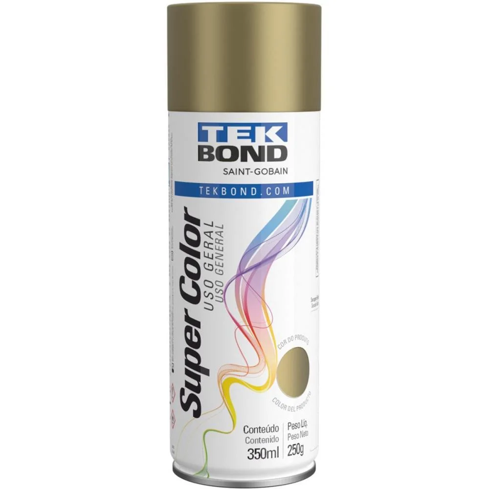 Tinta Spray Dourado 350Ml/250G Tekbond