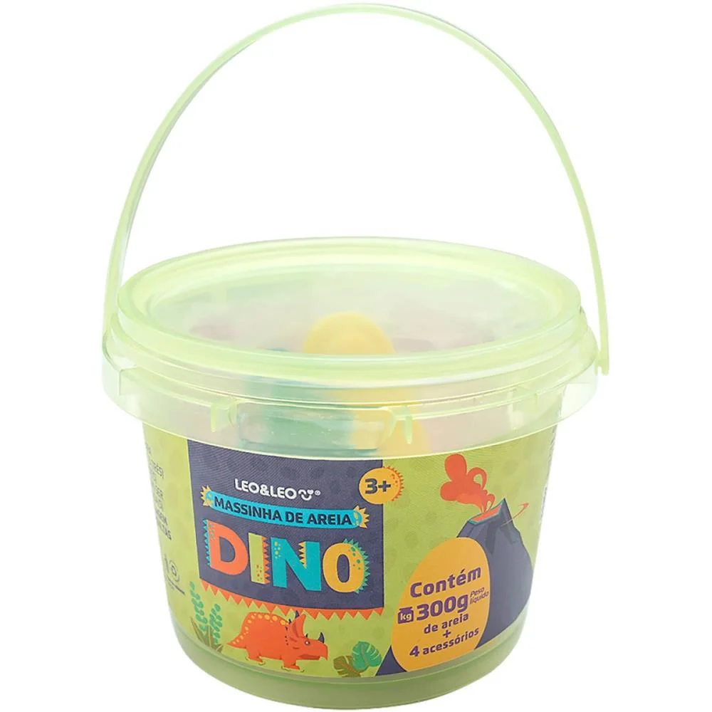Massa Areia Dino 300G C/Acessorio Leonora (Kit)