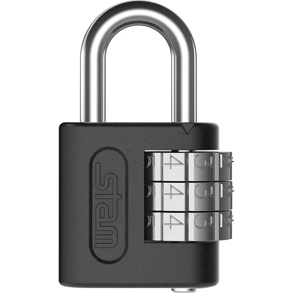 Cadeado Segredo 25Mm Preto Fosco Stam