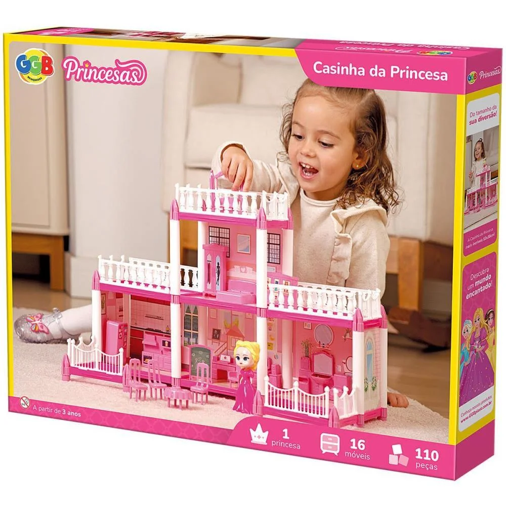 Casinha De Boneca Casinha Da Princesa 110Pcs Ggb Plast