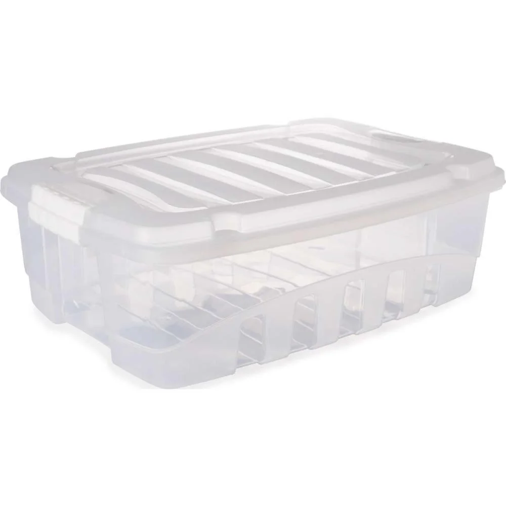 Caixa Plastica Multiuso Gran Box Baixa Incolor 26,5L Plasutil