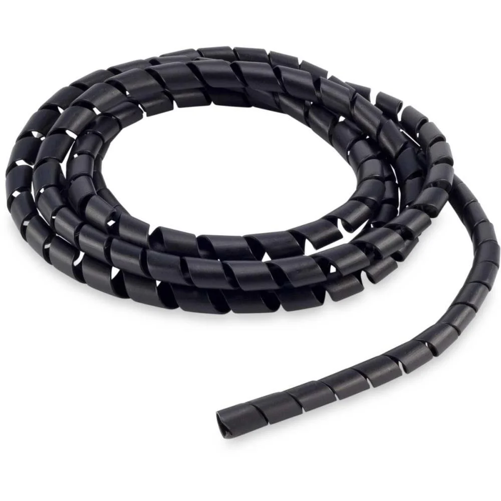 Organizador De Cabos Espiral 12Mmx1,1Mm 3Mts. Preto Force Line