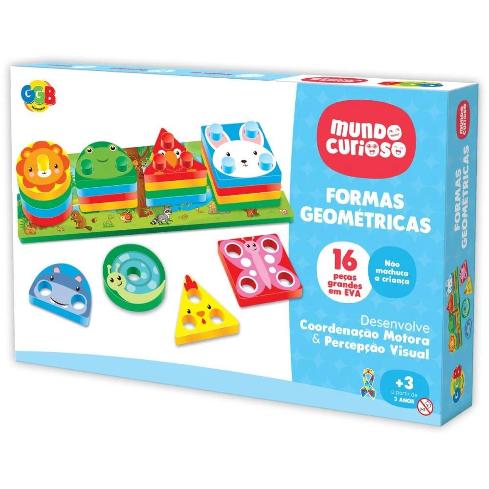Brinquedo Pedagogico Formas Geometricas Animais Ggb Plast