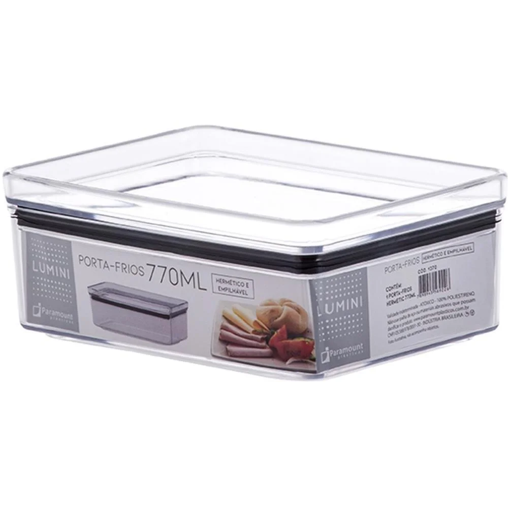 Pote Acrilico Hermetic 770Ml Porta Frios Lum Paramount