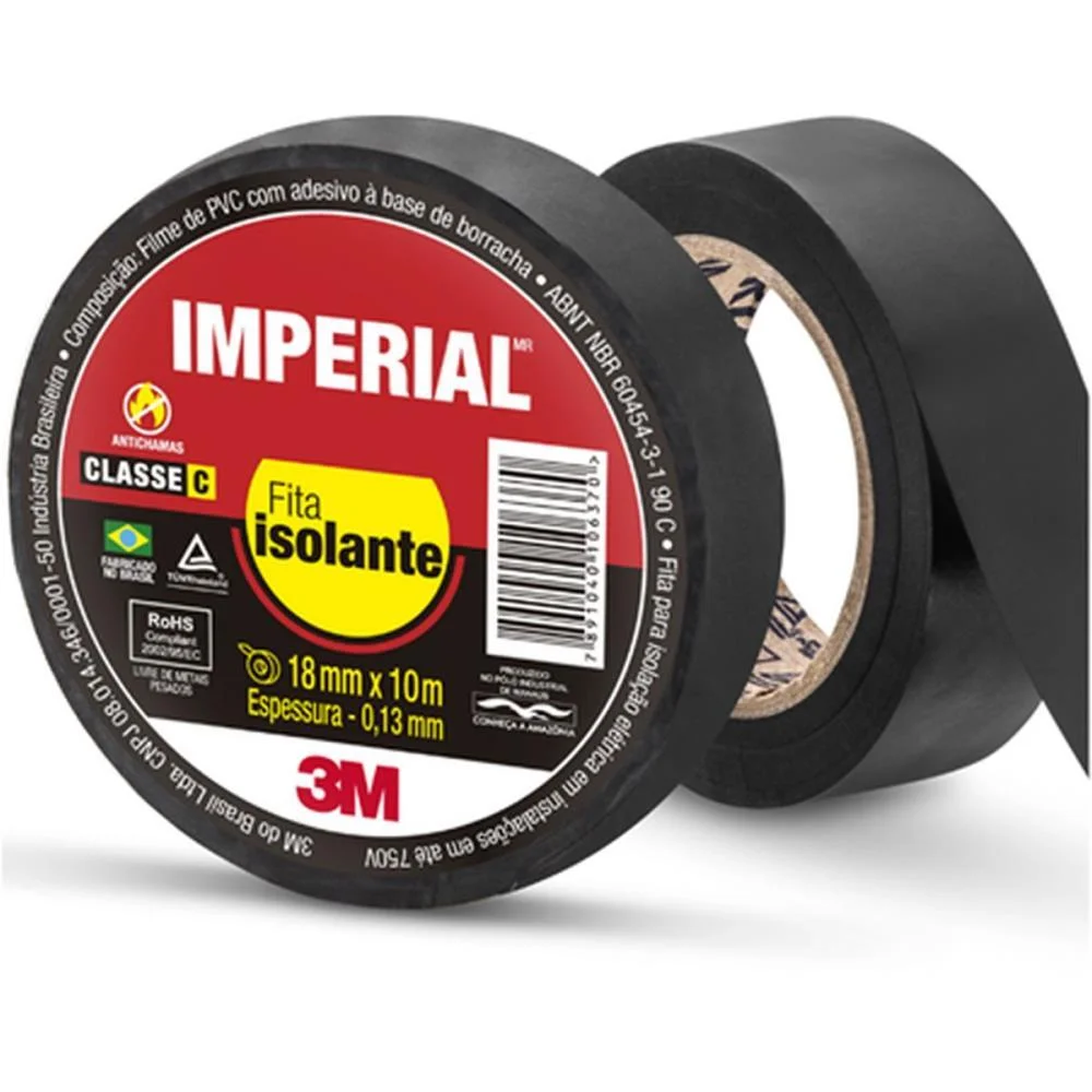 Fita Isolante Imperial Slim 18Mmx10M 3M (Pct.c/10)