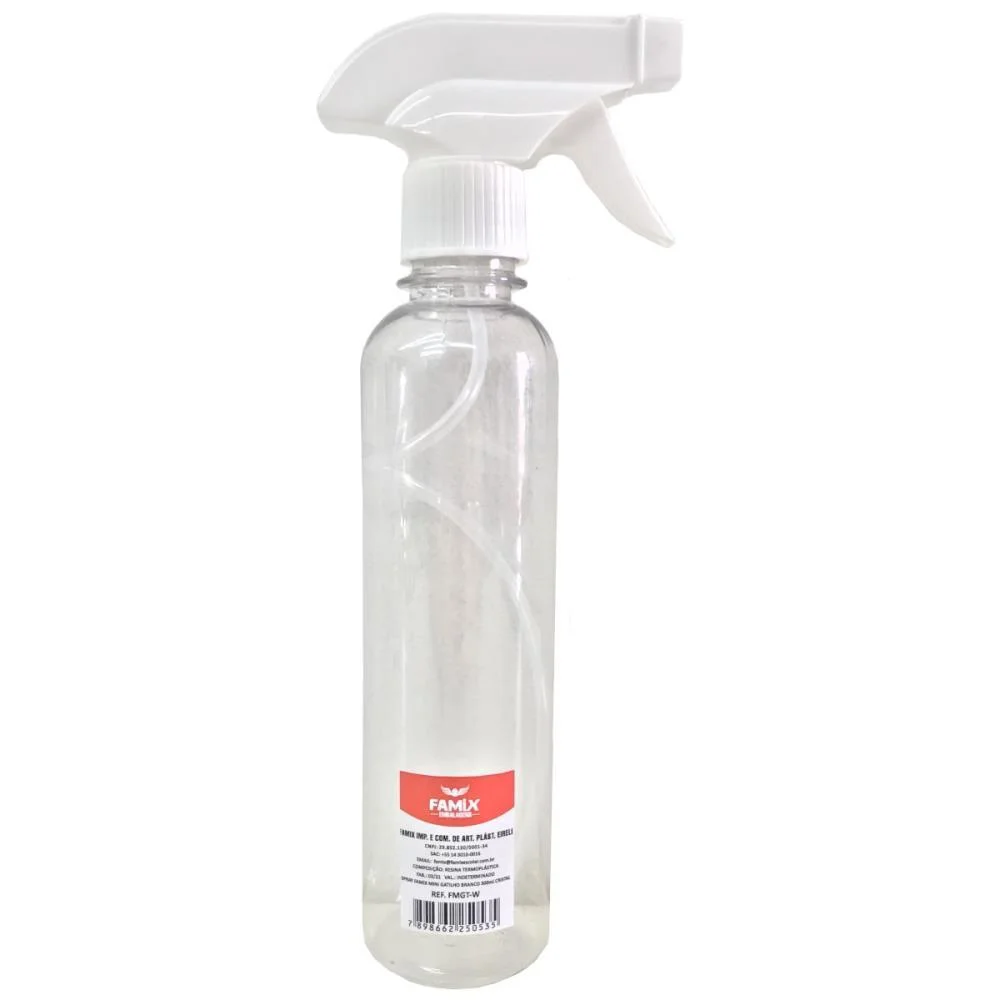 Spray Pulverizador Gatilho Branco 300Ml Famix