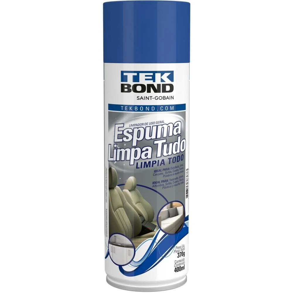 Aerossol Multiuso Espuma Limpa Tudo 370G/400Ml Tekbond