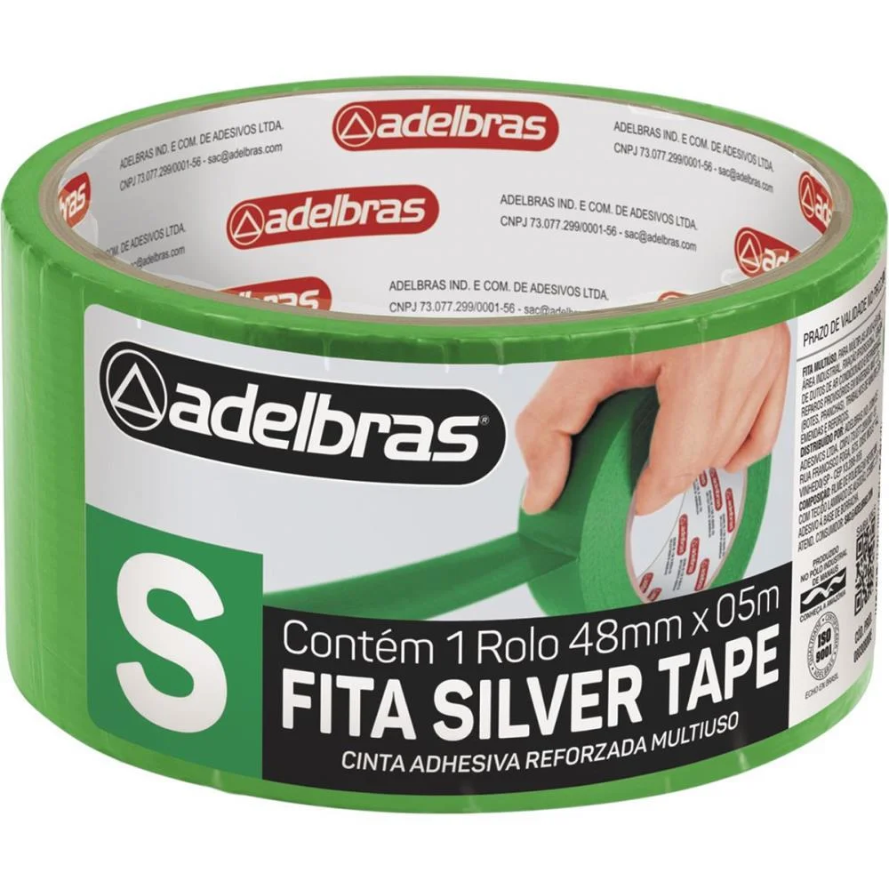 Fita De Alta Resistencia Silver Tape Verde 48Mmx5M. Adelbras
