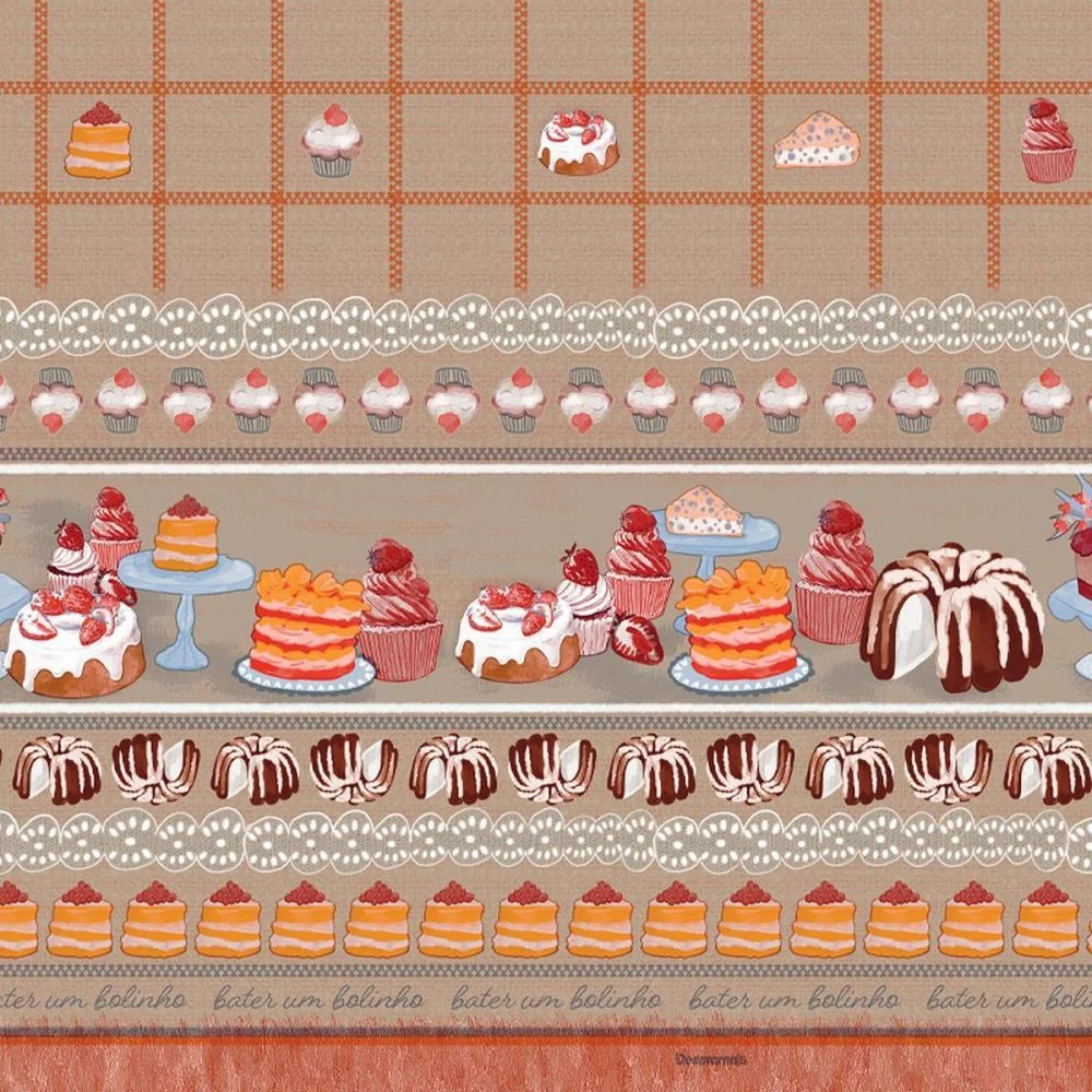Toalha Termica Cupcake Chocolate 1,40 X 30M Plastvinil (Rolo)