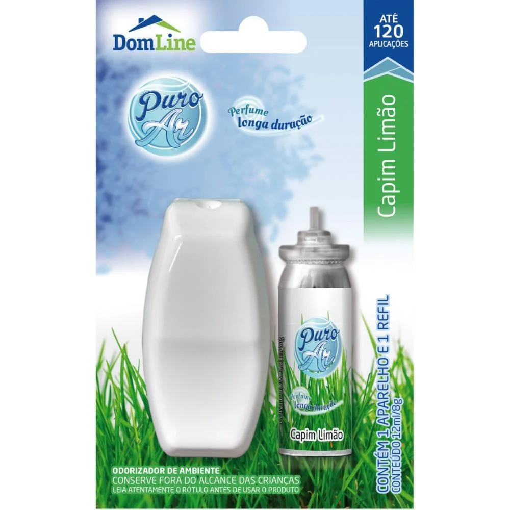 Odorizador De Ambiente Puro Ar 12Ml Ref+Apar.capim/Li Baston (Blister)