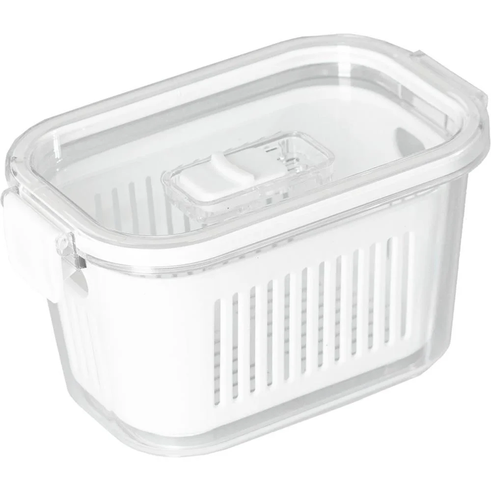 Pote Acrilico Hermetico Slim 1780Ml Branco Paramount