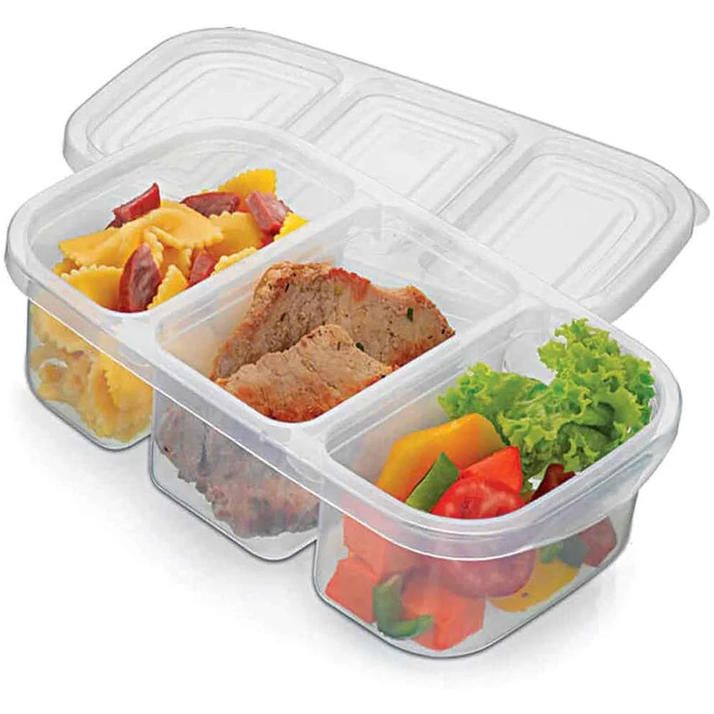 Pote Plastico C/03 Divisoes 1,1L Nitron