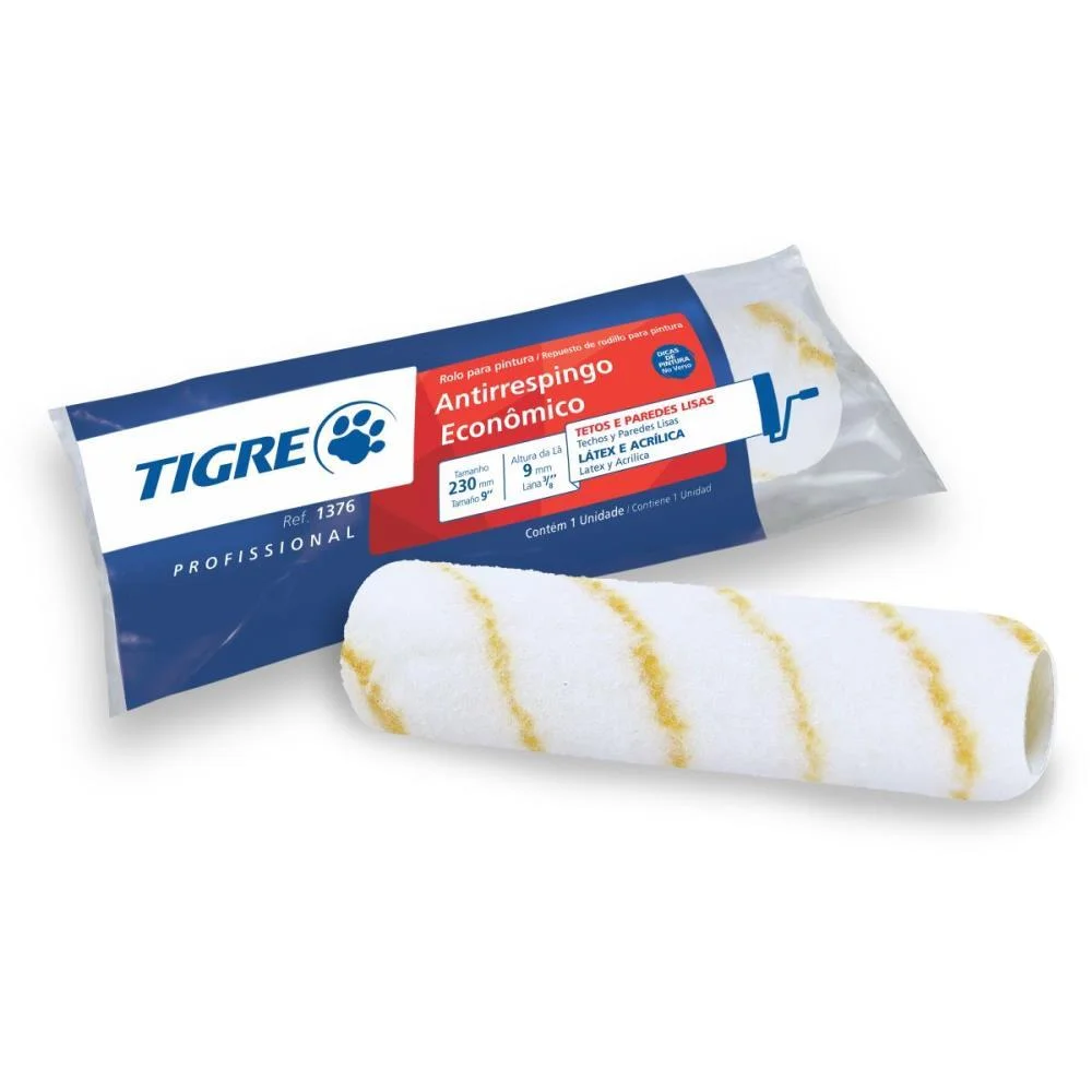 Rolo De Pintura Antirespingo Economico Pinceis Tigre