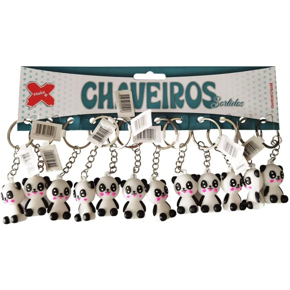 Chaveiro Panda 4Cm Make+ (Bl.c/12)