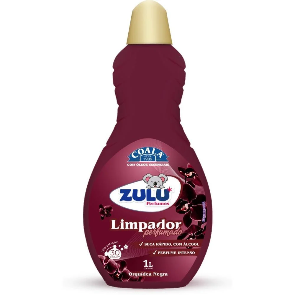 Limpador Perfumado Zulu/Coala Orquidea Negra 1L Coala (Cx.c/12)